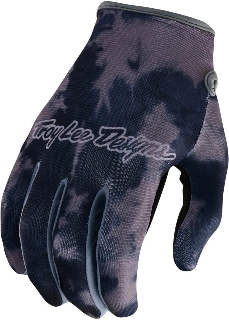 Troy Lee Designs Flowline Plot Motocross Handschuhe, schwarz-grau, Größe 2XL