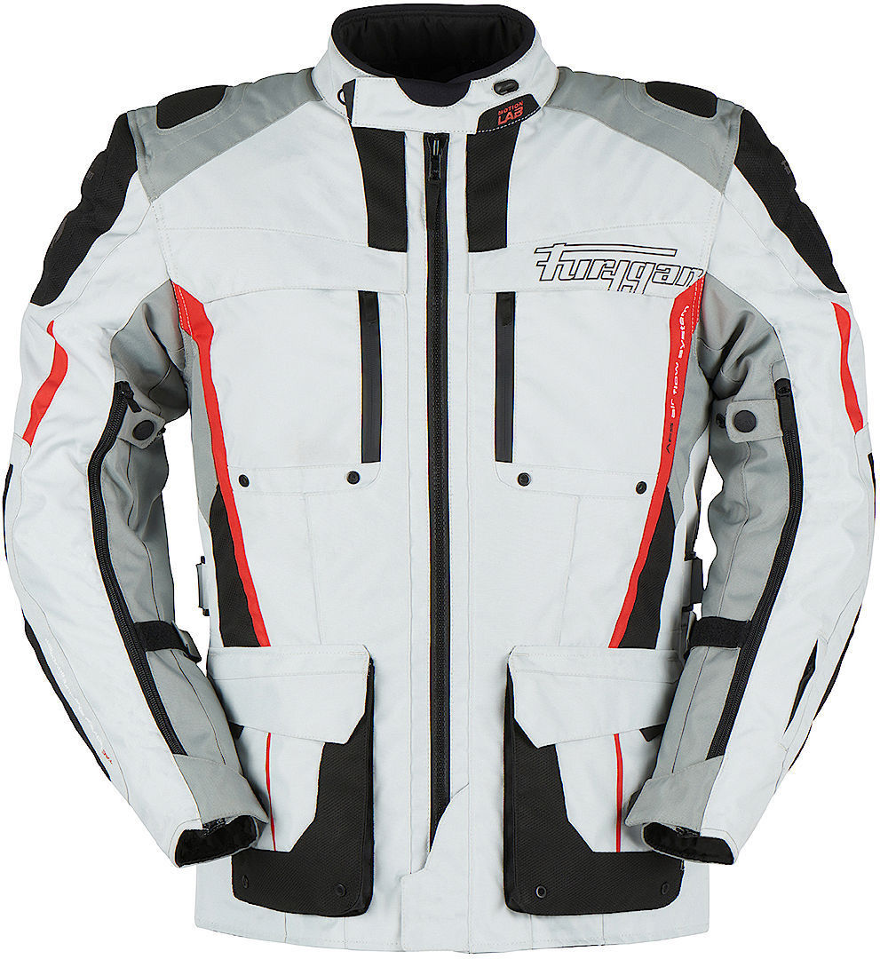 Furygan Brevent 3in1 Motorrad Textiljacke, schwarz-grau, Größe L