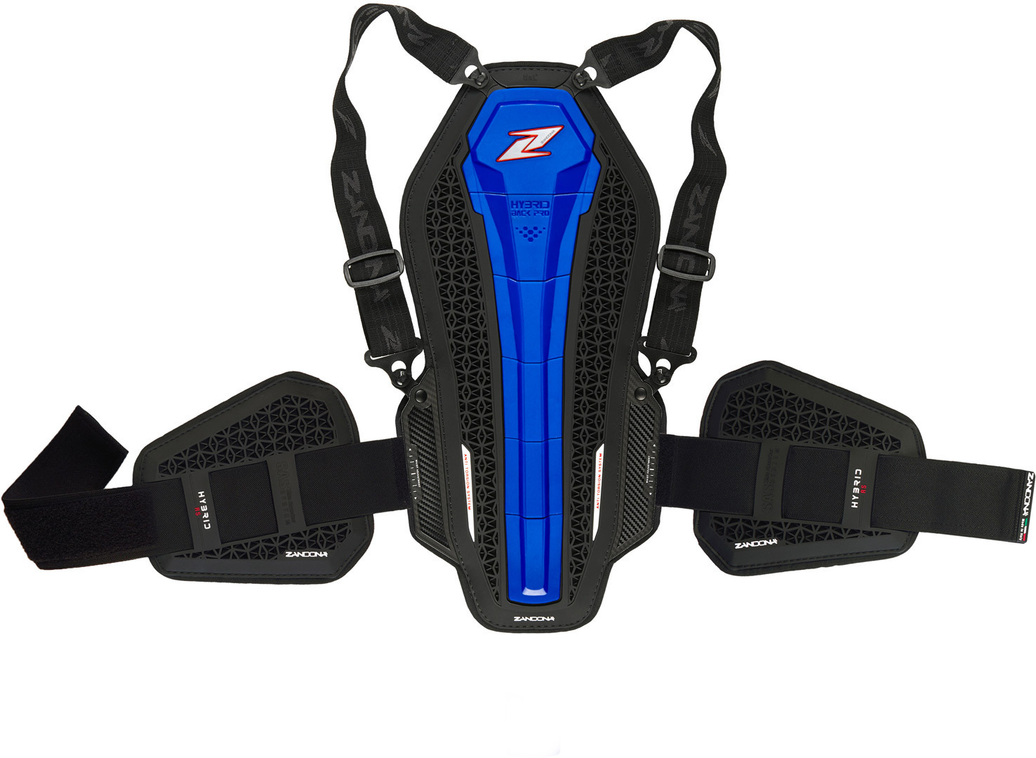 Zandona Hybrid Back Pro RS X6 Back Protector, black-blue, black-blue, Size One Size