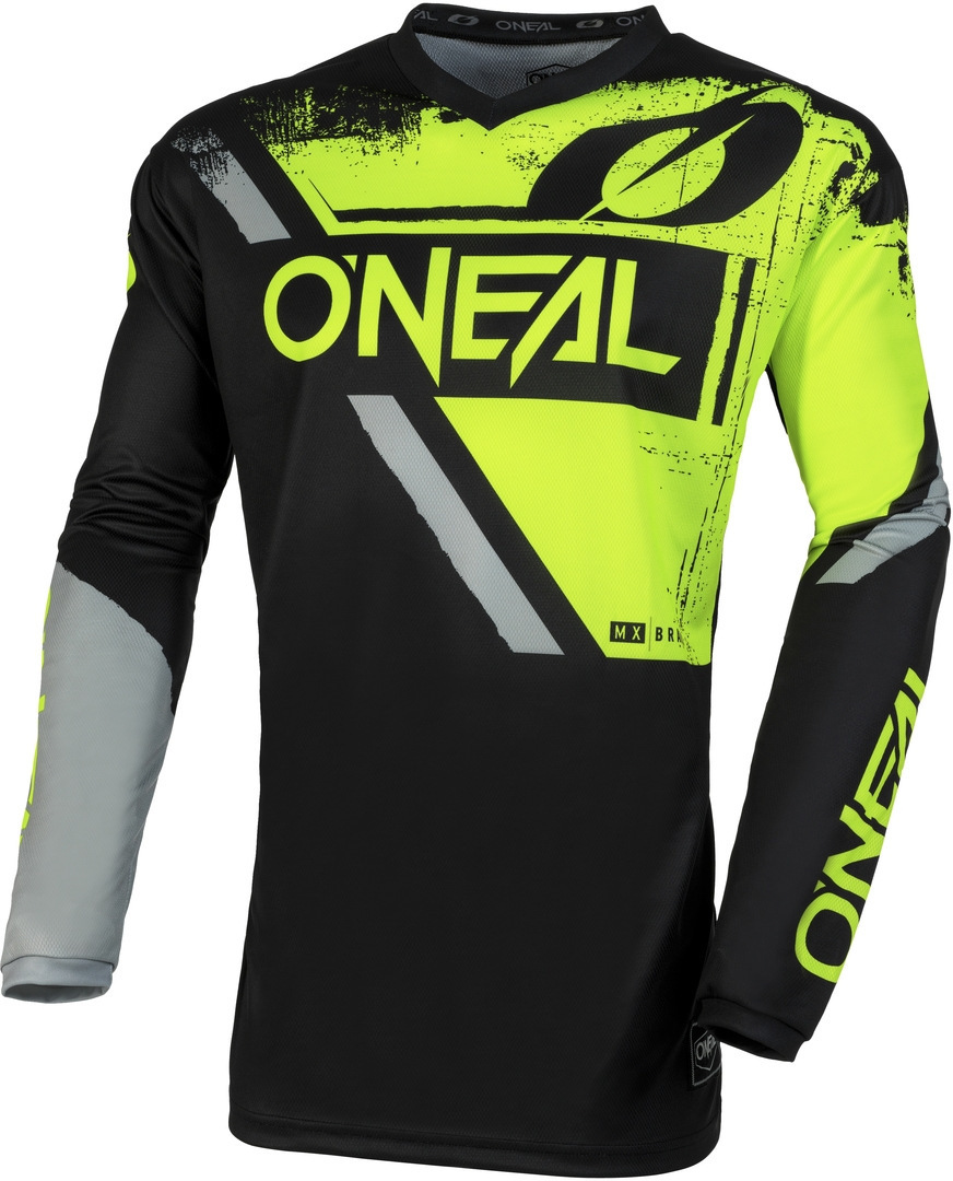 Oneal Element Shocker Motocross Jersey, black-yellow, Size S, black-yellow, Size S