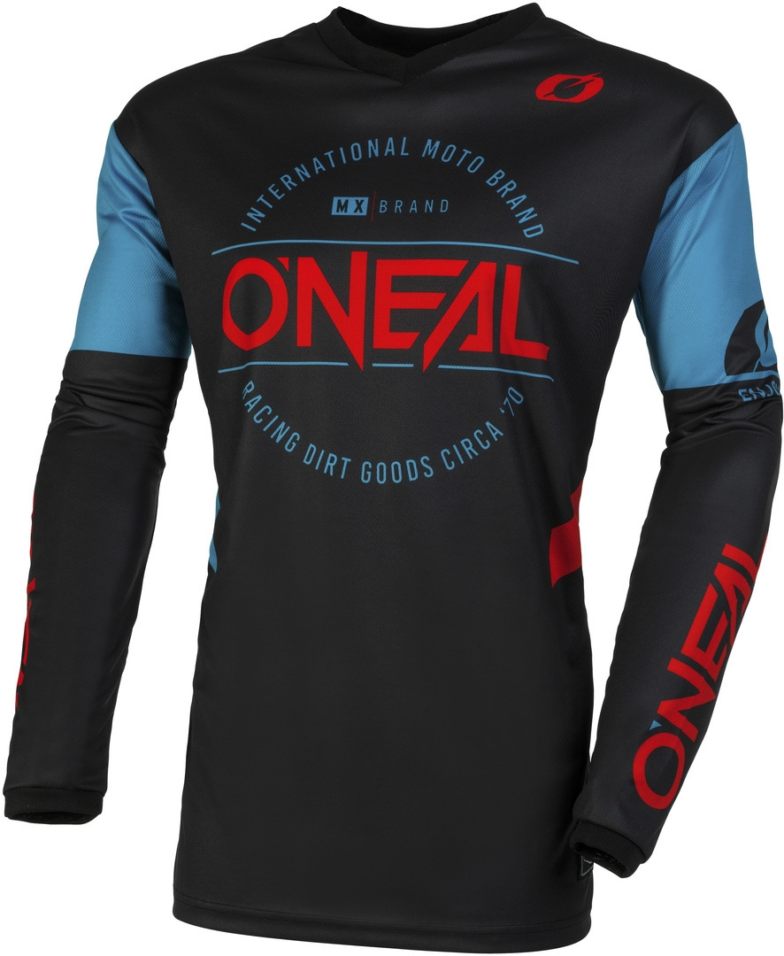 Oneal Element Brand Motocross Jersey, schwarz-blau, Größe 2XL