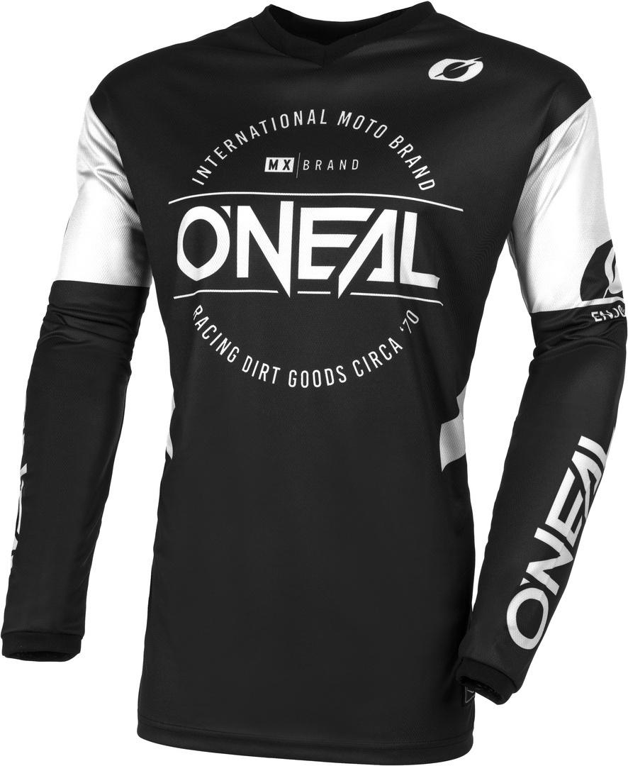 Oneal Element Brand Motocross Jersey, schwarz-weiss, Größe L