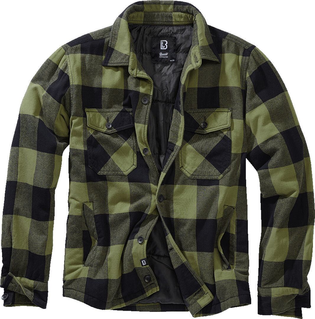 Brandit Lumber Jacke, schwarz-grün, Größe 2XL für Männer