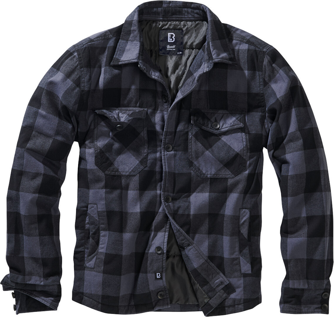 Brandit Lumber Jacke, schwarz-grau, Größe M
