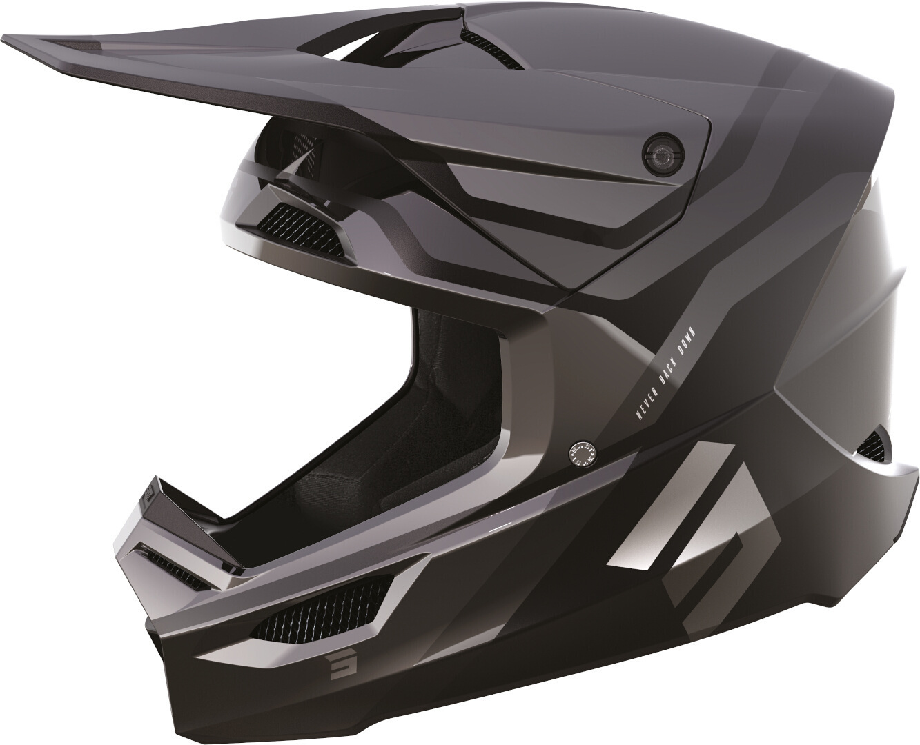 Shot Race Sky Motocross Helm, schwarz-grau, Größe M