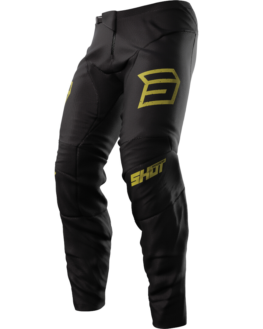 Shot Devo Army Motocross bukser, sort-guld, størrelse 34