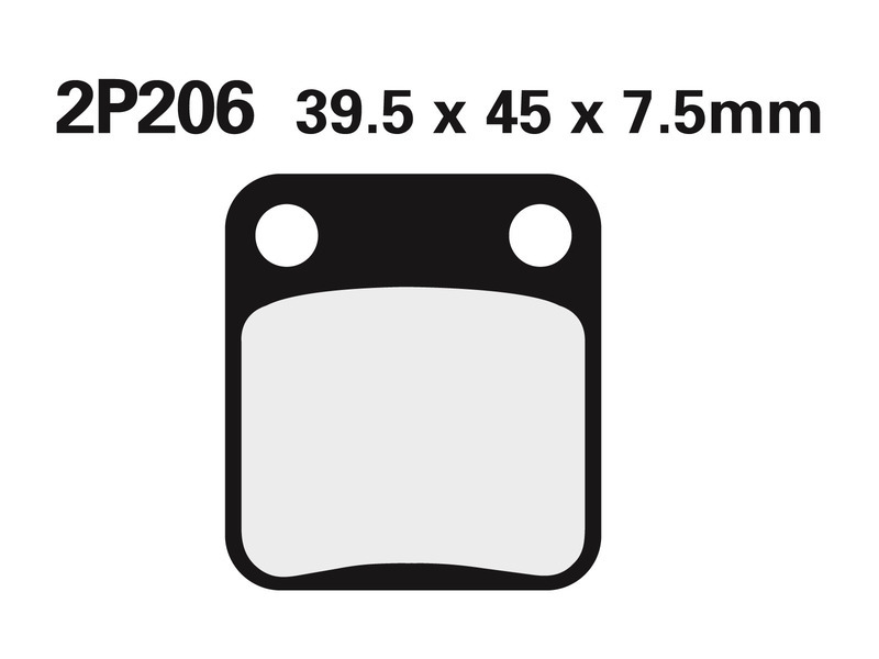NISSIN Halvmetalliska terrängbromsbelägg - 2P-206GS