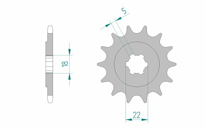 AFAM Standard-Stahlkettenrad 24201 - 520