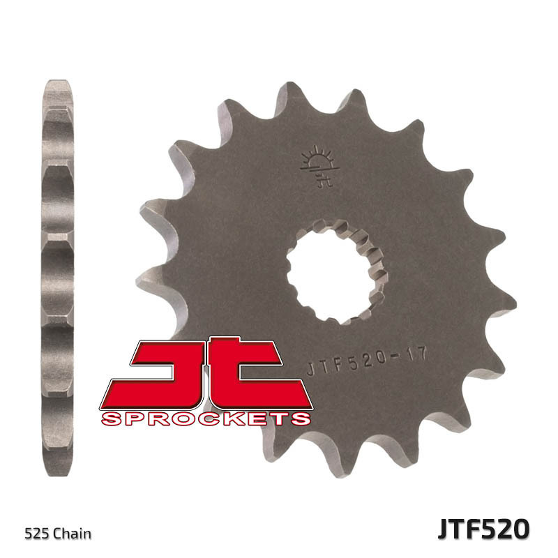 JT SPROCKETS Standard stål kedjehjul 520 - 525