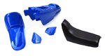 A.R.T. Plastic Kit OEM Color Blue w/ Complete Seat Black Yamaha PW50