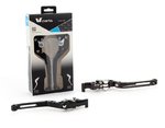 V PARTS Foldable Levers 177mm CNC Black/Aluminum Screws with Adapters by Pair Triumph