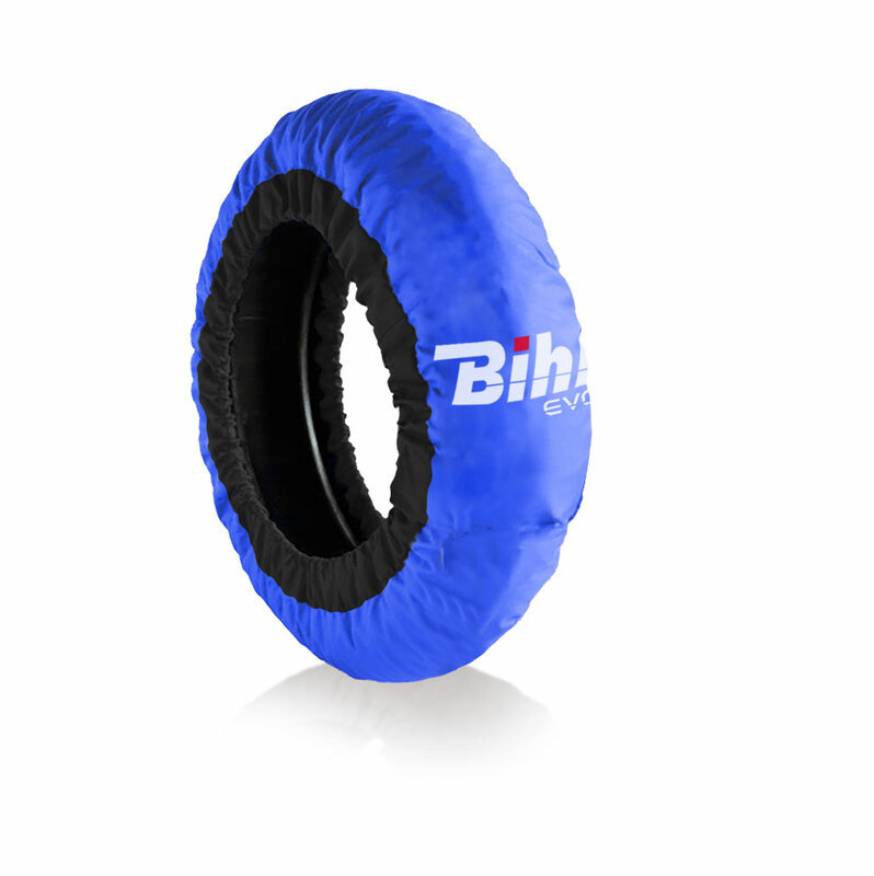 Bihr Home Track EVO2 Scaldagomme autoregolato Pneumatico Blu Anteriore 120 / Posteriore 180-200mm
