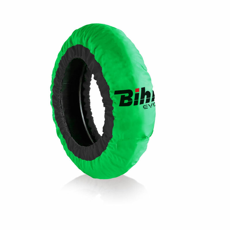 Bihr Strona główna Track EVO2 Automatycznie regulowany podgrzewacz do opon Opona przednia 120 / tylna 180-200mm zielona