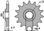 PBR Standard stål tannhjul 434 - 520