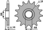 PBR Standard stål tannhjul 432 - 520