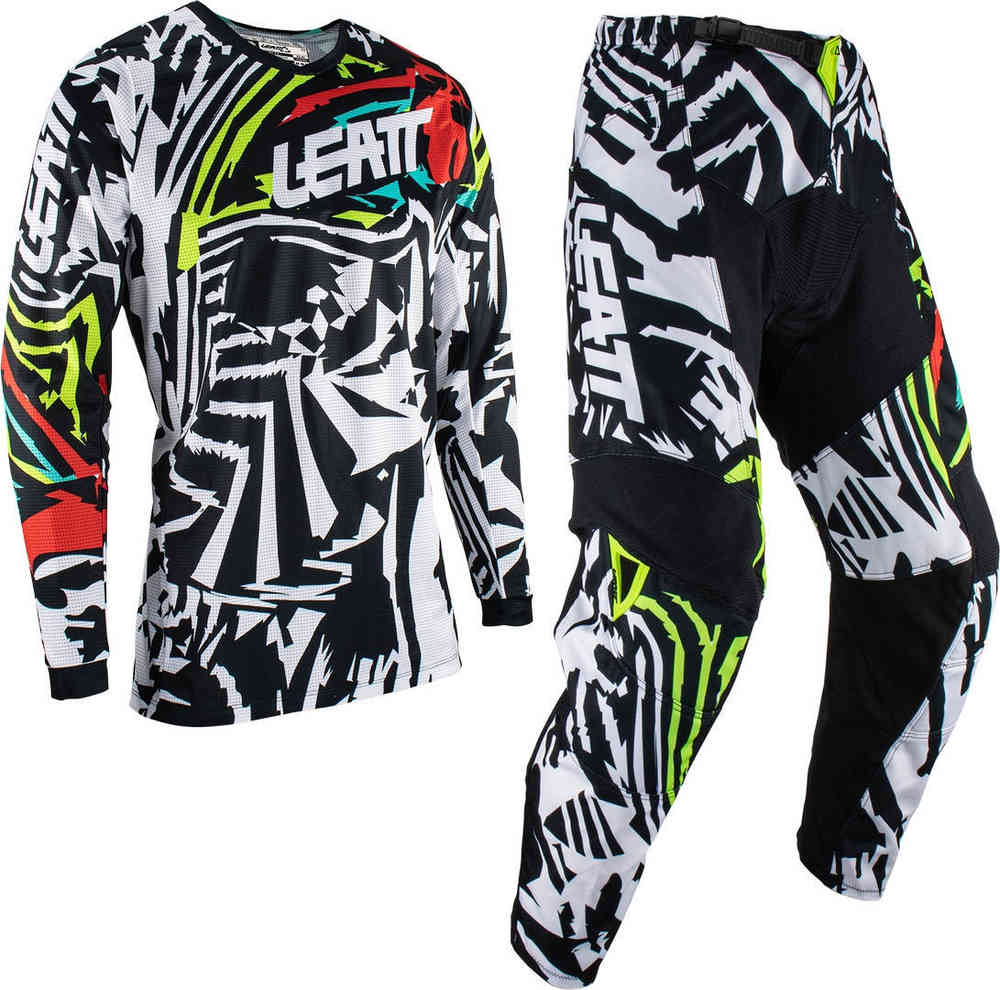 Leatt 3.5 Zebra Maillot de motocross et ensemble de pantalons