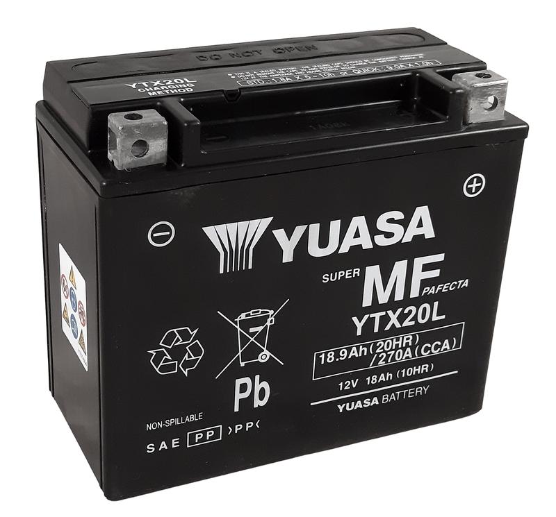 YUASA YUASA batteri YUASA M/C Vedligeholdelsesfri fabrik aktiveret - YTX20L FA Vedligeholdelsesfrit batteri