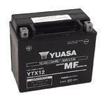 YUASA YUASA SIN MANTENIMIENTO YUASA W/C Batería activada de fábrica - YTX12 FA Batería libre de mantenimiento