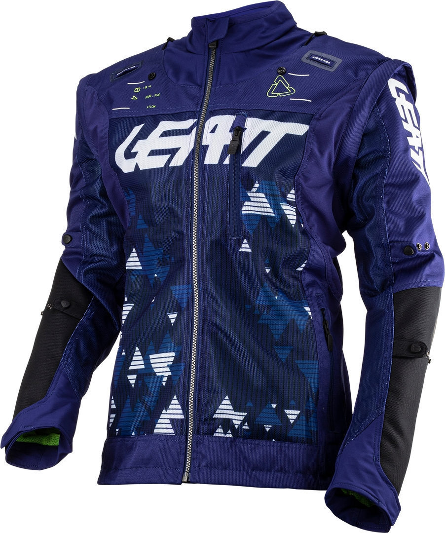 Leatt 4.5 X-Flow Motocross Jacke, weiss-blau, Größe L