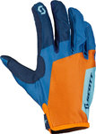Scott 350 Race Evo Niebiesko-pomarańczowe rękawice motocrossowe