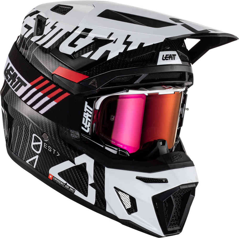 Leatt 9.5 Carbon Ghost ゴーグル付きモトクロスヘルメット - ベスト ...