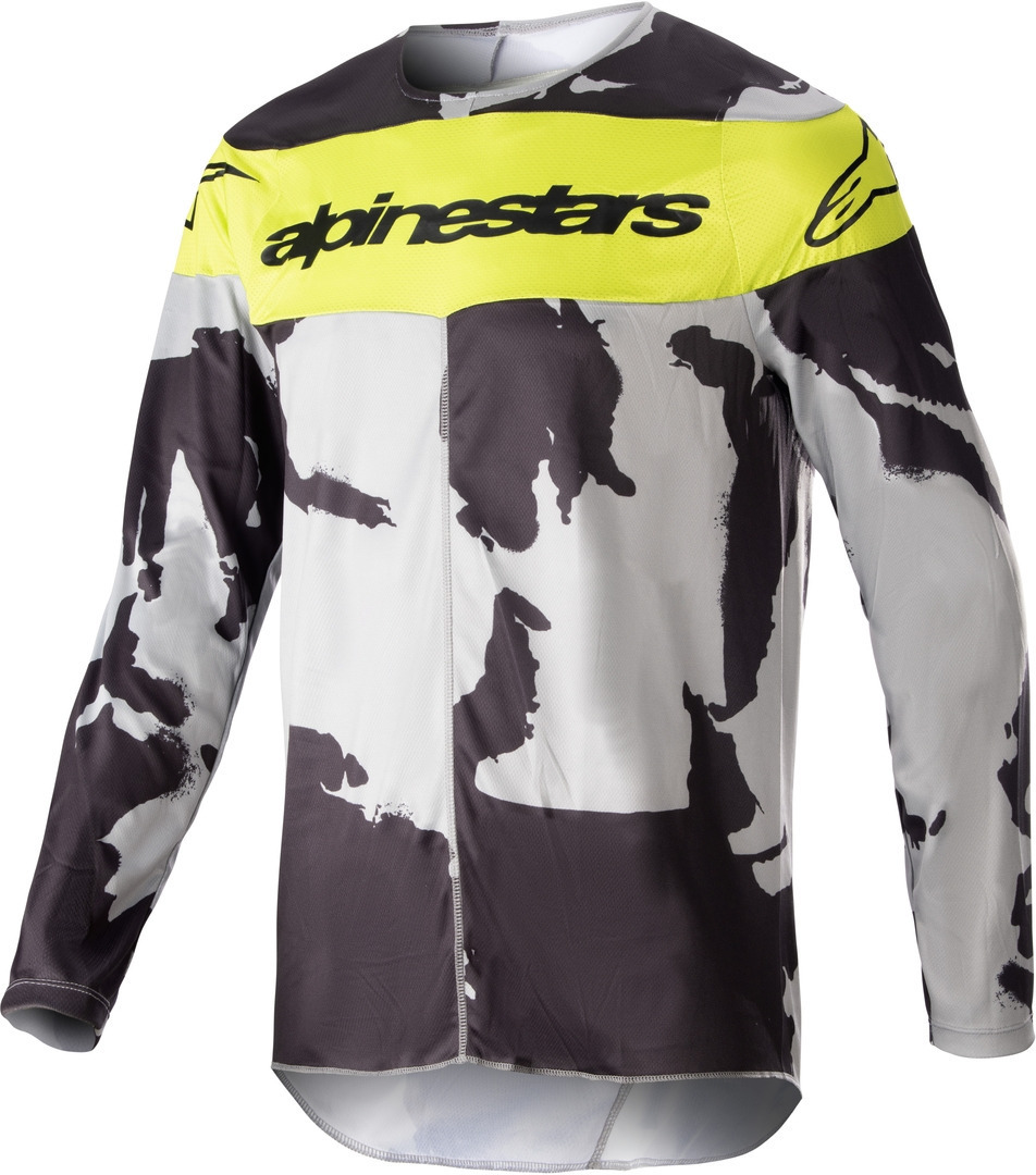 Alpinestars Racer Tactical 2023 Motocross trøje, grå-gul, størrelse XL