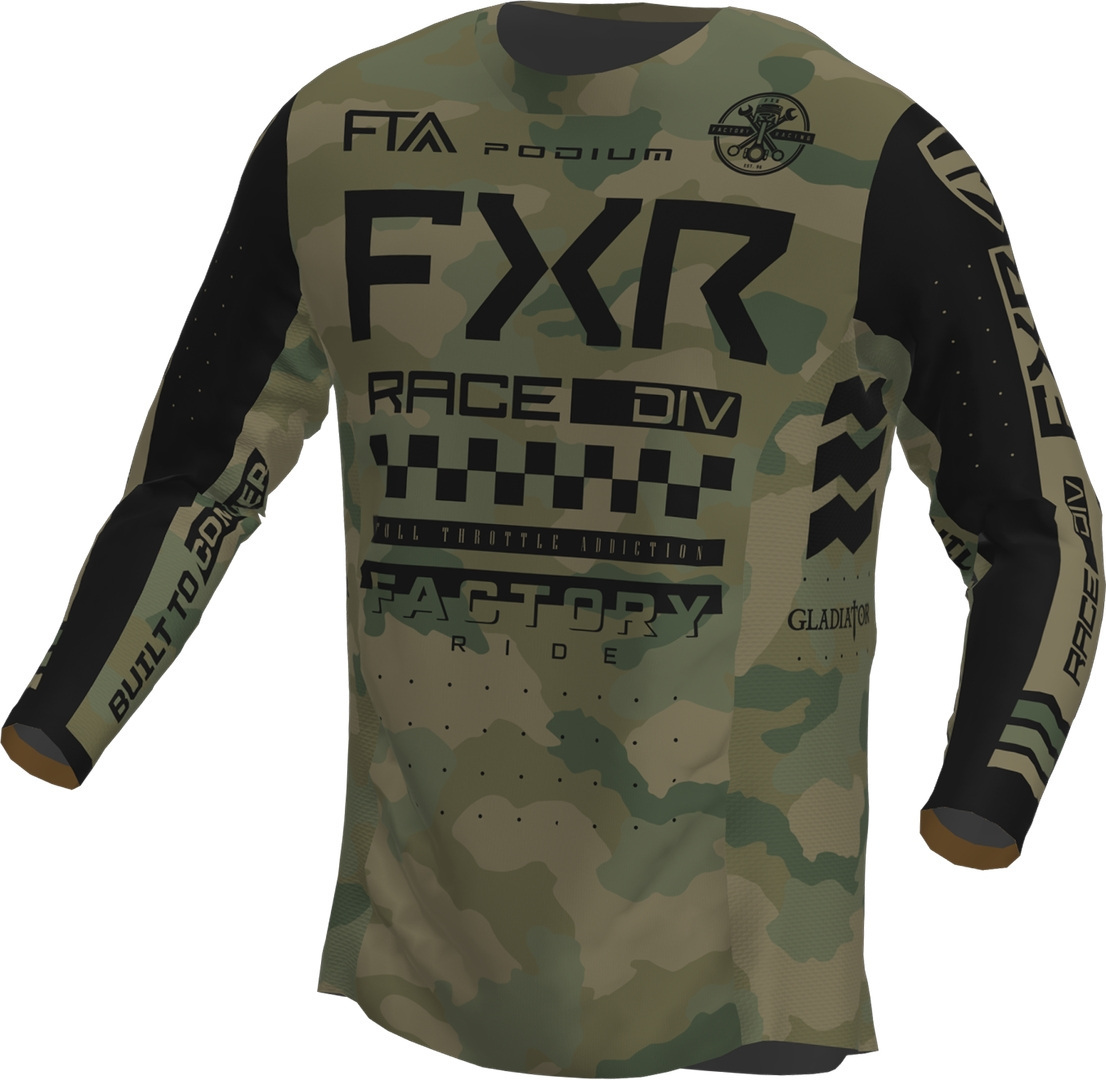 FXR Podium Gladiator 2023 Motocross trøje, sort-grøn, størrelse XL