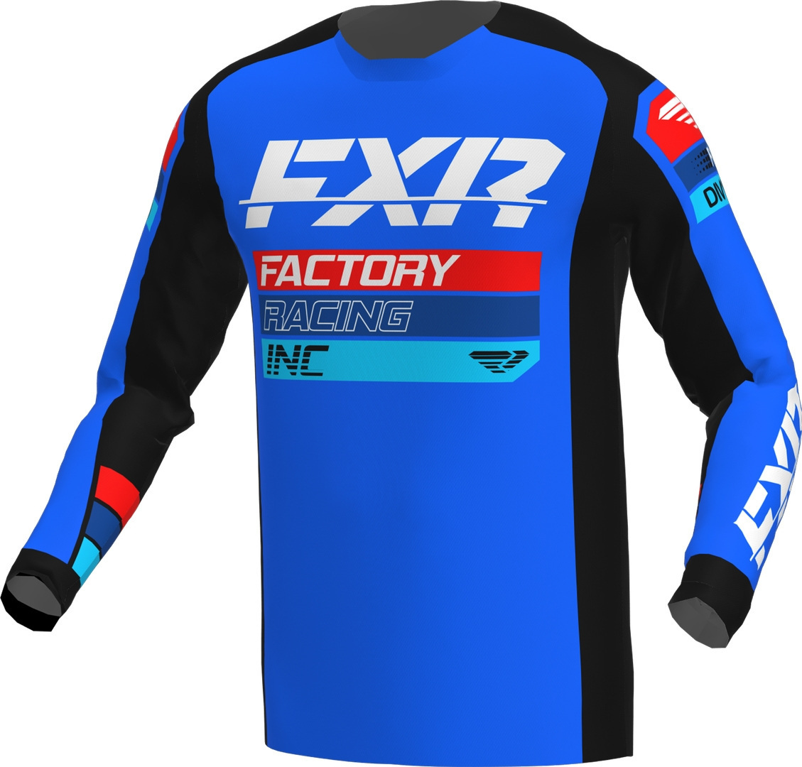 FXR Clutch 2023 Motocross Jersey, black-blue, Size M, black-blue, Size M