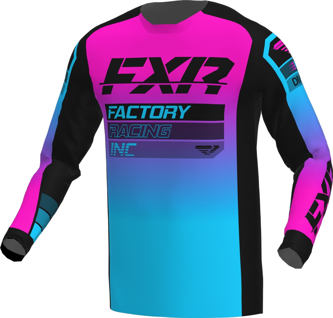 FXR Clutch 2023 Motocross Jersey, black-pink, Size XS, black-pink, Size XS