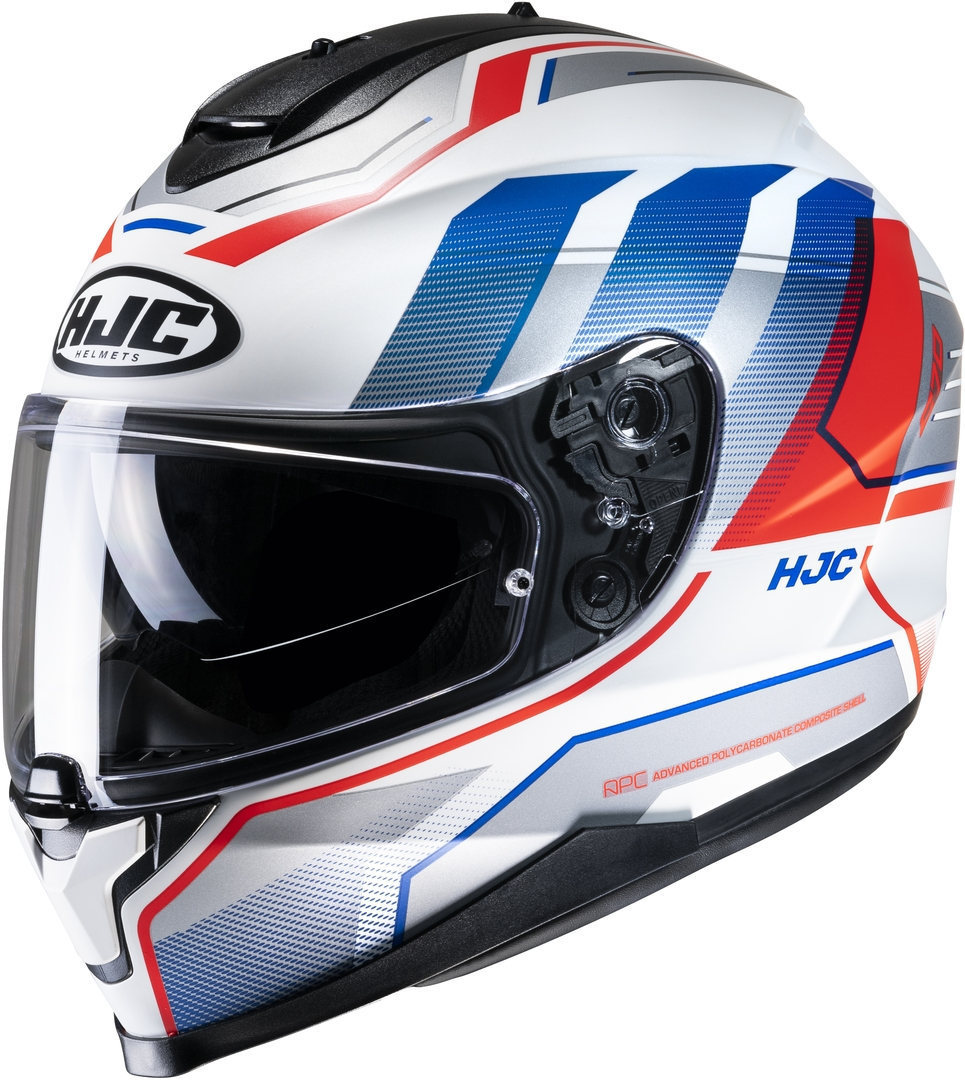 HJC C70 Nian Helm, wit-rood-blauw, afmeting S