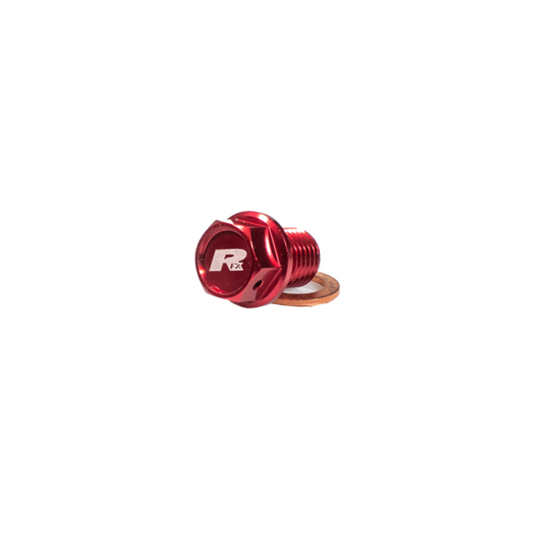 RFX Tapón de drenaje magnético (rojo) [M8 x 20 mm x 1.25]