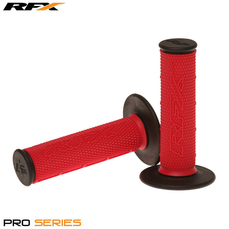 RFX Paar Zwei-Komponenten-Griffe Pro-Serie schwarze Enden (Rot/Schwarz)