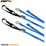 RFX Pierścienie mocujące Series 1.0 Race (niebieski/czarny) z dodatkową klamrą i karabińczykiem