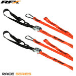 RFX 1.0系列赛车绑扎环（橙色/黑色）（橙色/黑色），带额外的搭扣和登山扣夹