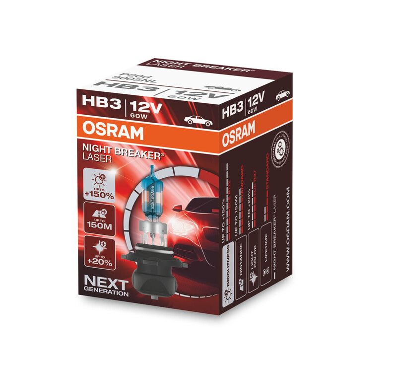 OSRAM Night Breaker Laserlampe HB3 12V/60W - X1, weiss