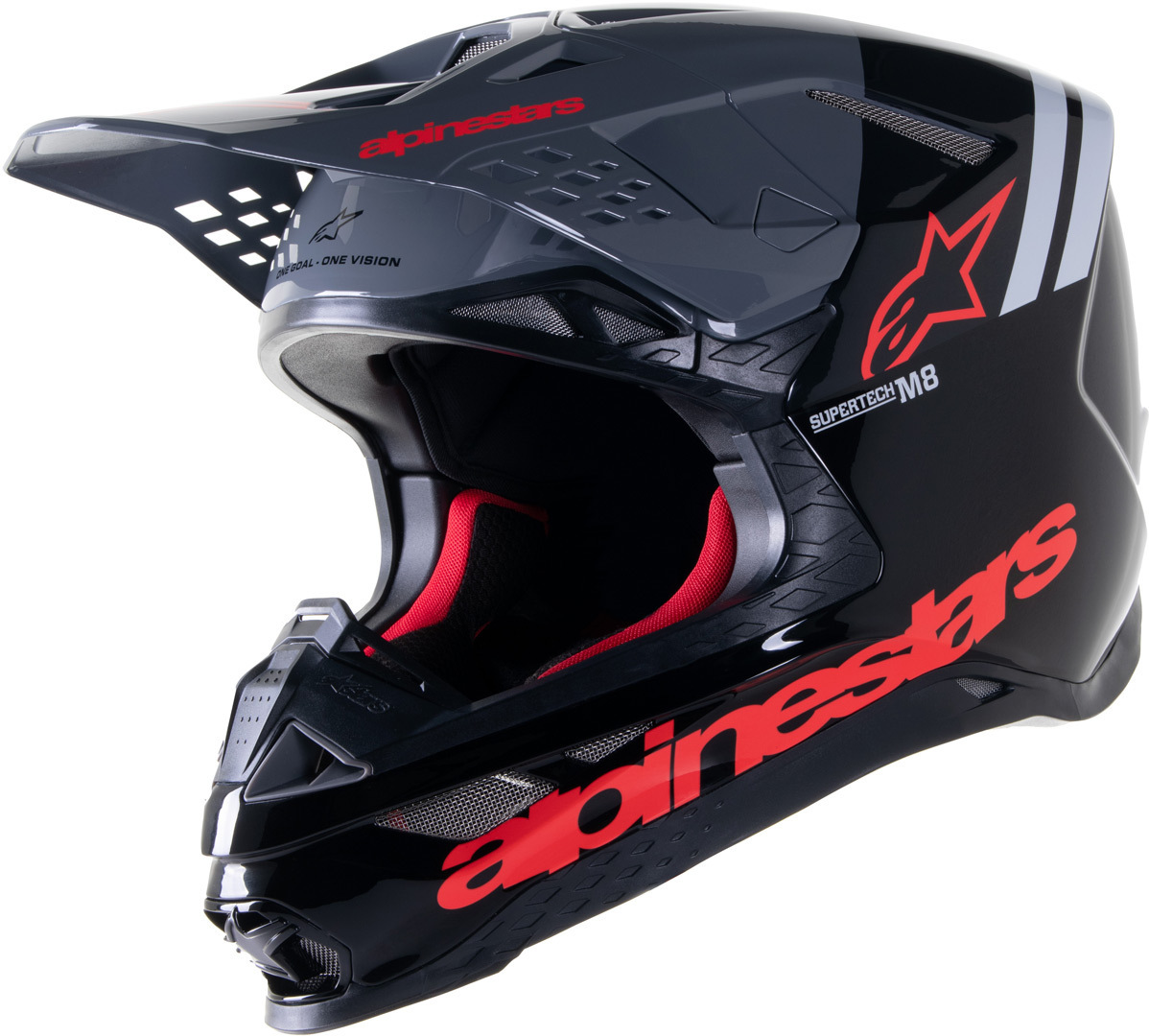 Alpinestars Supertech M8 Radium 2 Motocross Helmet, black-red, Size XL, black-red, Size XL