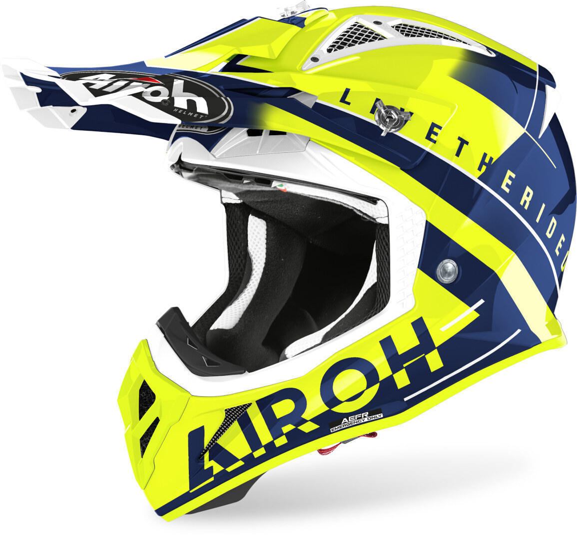 Airoh Aviator ACE Amaze Motocross hjelm, blå, størrelse S