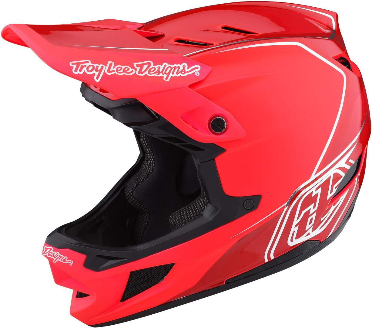 Troy Lee Designs D4 Composite Shadow Casco da discesa, rosso, dimensione M