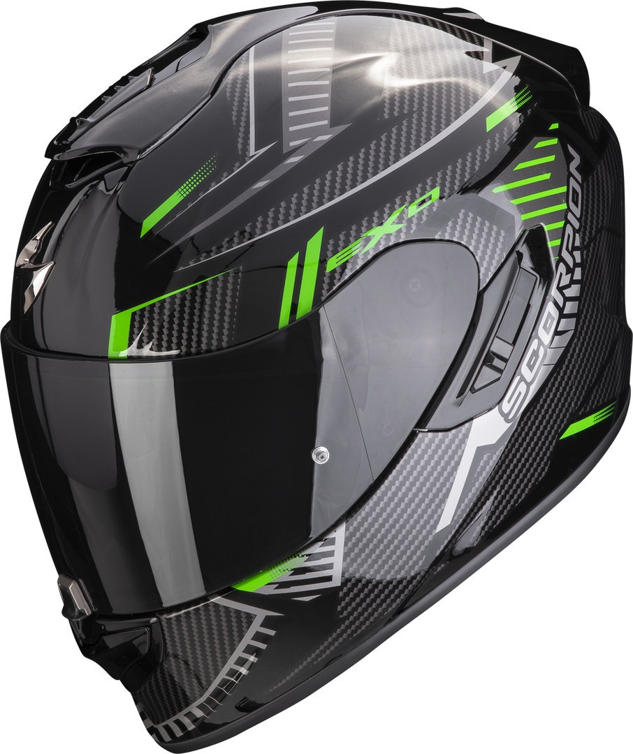 Scorpion EXO-1400 Evo Air Shell Helm, zwart-groen, afmeting 2XL