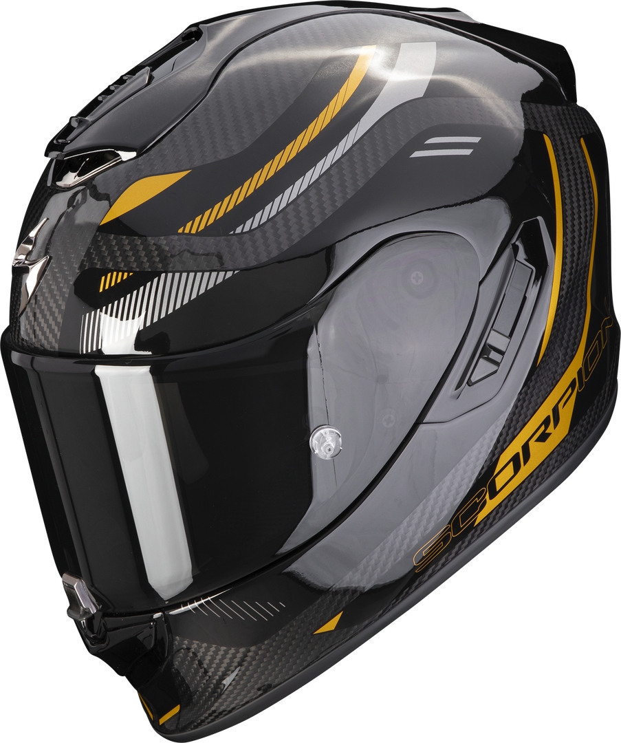 Scorpion EXO-1400 Evo Air Kydra Carbon hjelm, sort-guld, størrelse XS