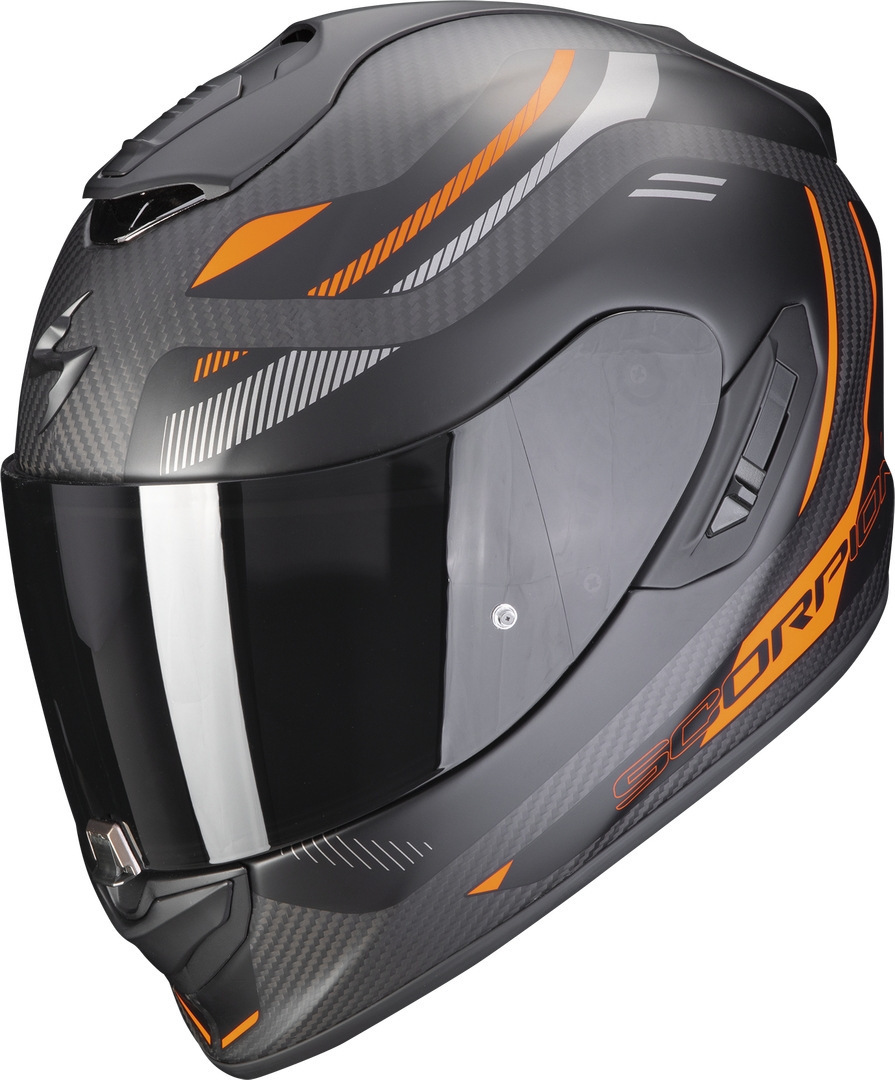 Scorpion EXO-1400 Evo Air Kydra Carbon Helmet, black-orange, Size S, black-orange, Size S