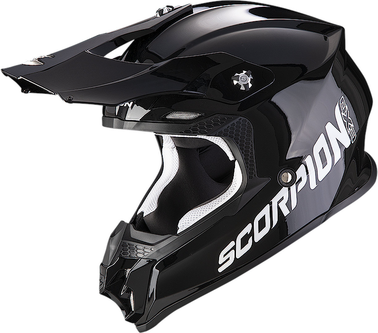 Scorpion VX-16 Evo Air Solid Motocross Helm, schwarz, Größe M