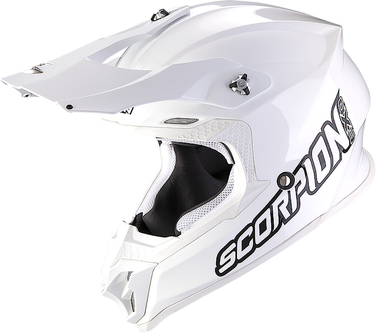 Scorpion VX-16 Evo Air Solid Motocross Helm, weiss, Größe XL