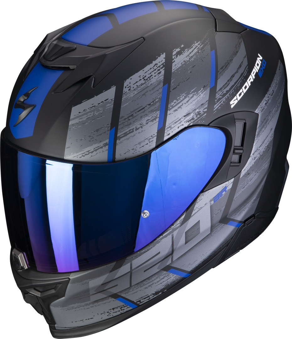 Scorpion EXO-520 Evo Air Maha Helm, zwart-blauw, afmeting 2XL