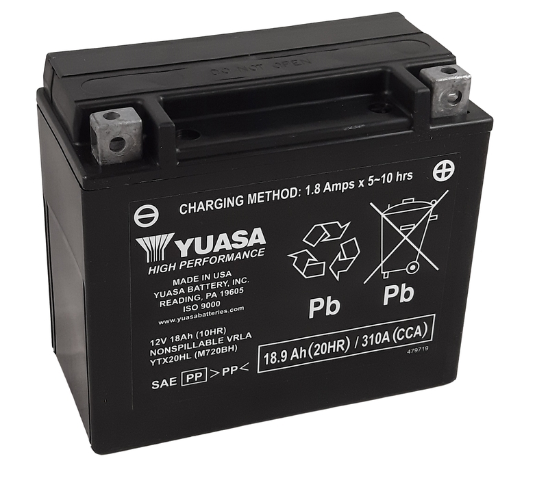 YUASA YuaSA Batteria YUASA W/C Attivata in fabbrica senza manutenzione - YTX20HL FA Batteria ad alte prestazioni esente da manutenzione