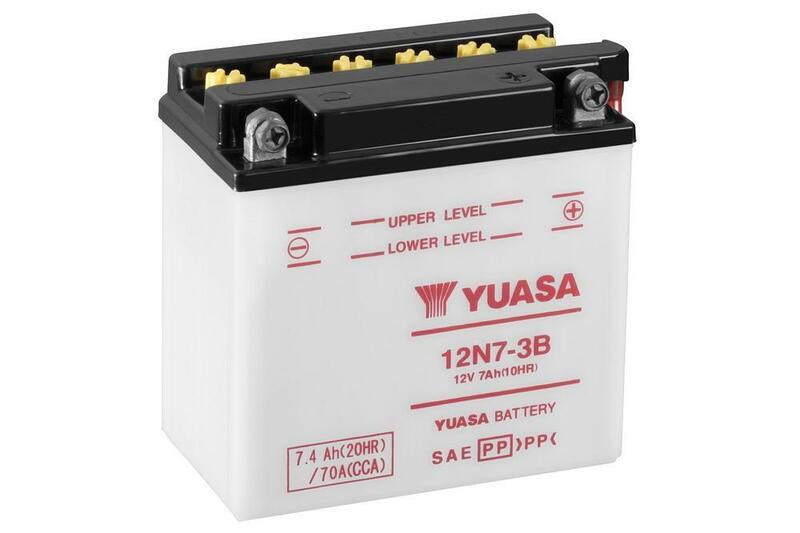 YUASA YUASA konventionelt YUASA-batteri uden syrepakke - 12N7-3B Batteri uden syrepakke