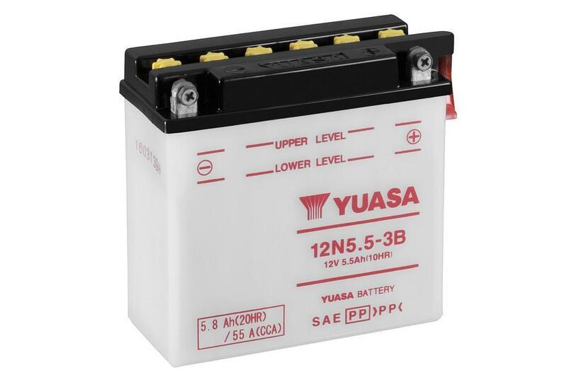 YUASA YUASA konventionelt YUASA-batteri uden syrepakke - 12N5.5-3B Batteri uden syrepakke