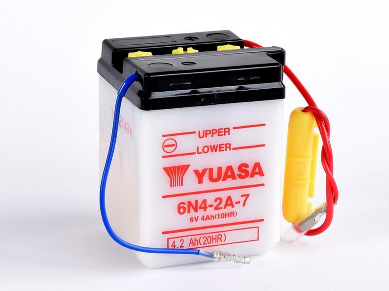 YUASA 6N4-2A-7 Batterie ohne Säurepack