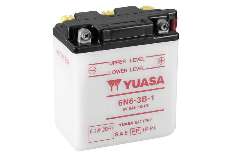 YUASA YUASA konvenční baterie YUASA bez kyselého obalu - 6N6-3B-1 Baterie bez kyselého balení