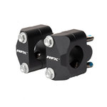 RFX Kit adaptateur de guidon Race 22,2mm>28,6mm (Noir) universel Conversion en guidon surdimensionné.